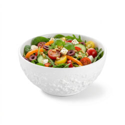 Bol cu perete dublu Stone Ø 19 cm, alb, din porțelan rezistent. Bol elegant pentru salate, paste și garnituri, ideal pentru unități HoReCa.