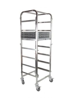 Cărucior pentru transport coșuri de mașină de spălat vase – 555x500x1700 mm | Hendi 810583