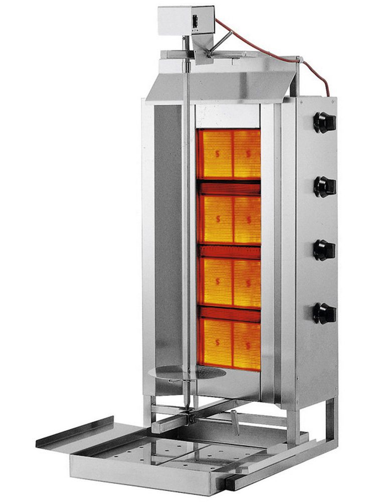 Grătar kebab pe gaz PROFI LINE - 12 kW | Hendi 226001