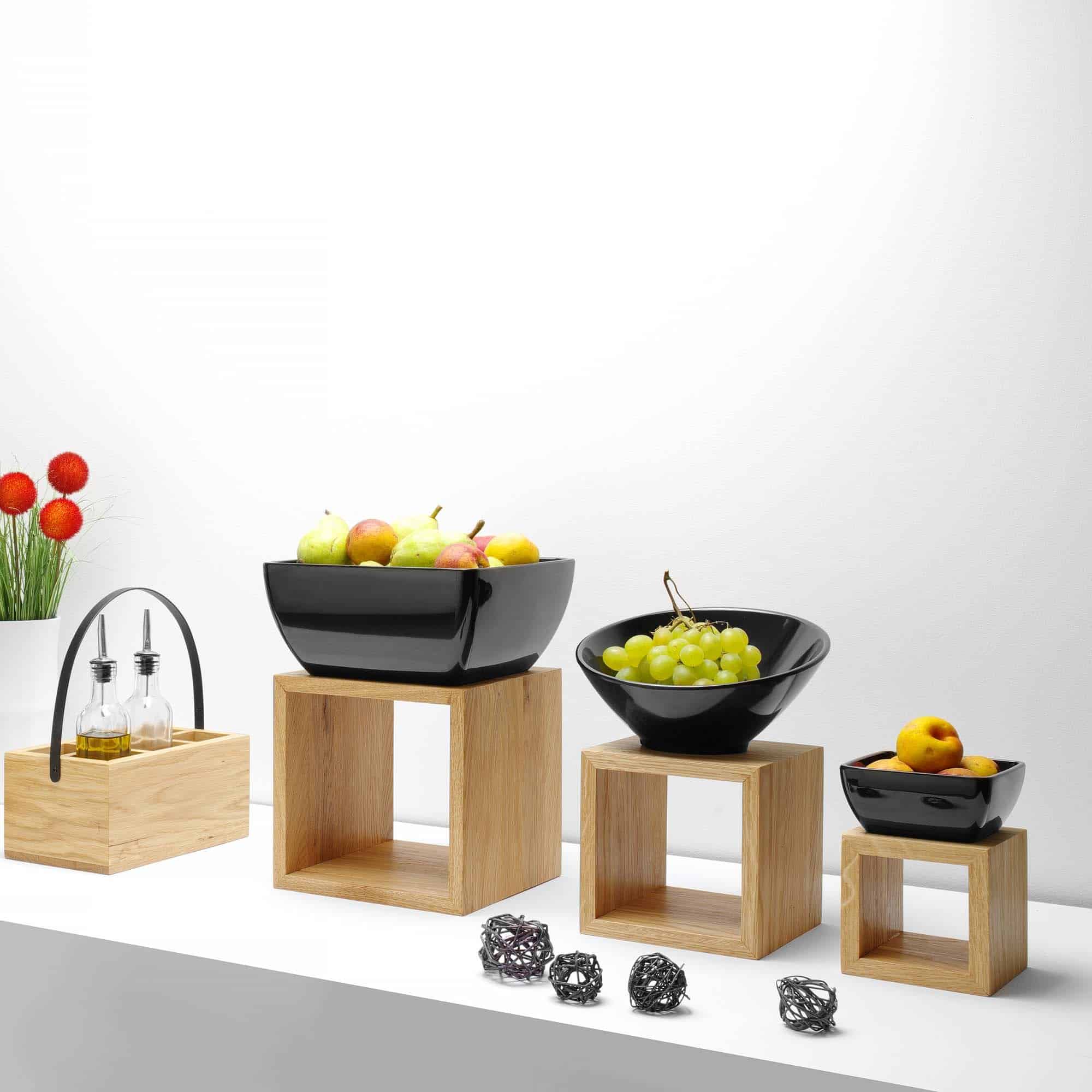 Cutie Madeira Black pentru tacâmuri și șervețele 280x180x120 mm | Fine Dine