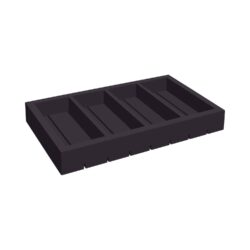 Cutie din lemn pentru tacâmuri Madeira Black 530x325x65 mm | Fine Dine