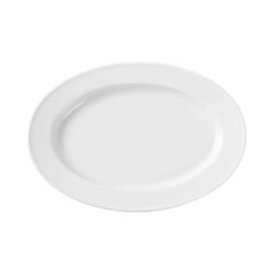 Farfurie ovală Bianco - 340x240 mm | Fine Dine