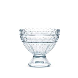 Pahar din sticlă pentru înghețată Ø 100 × 100 mm, potrivit pentru servirea elegantă a înghețatei, cremelor, budincilor și altor deserturi.