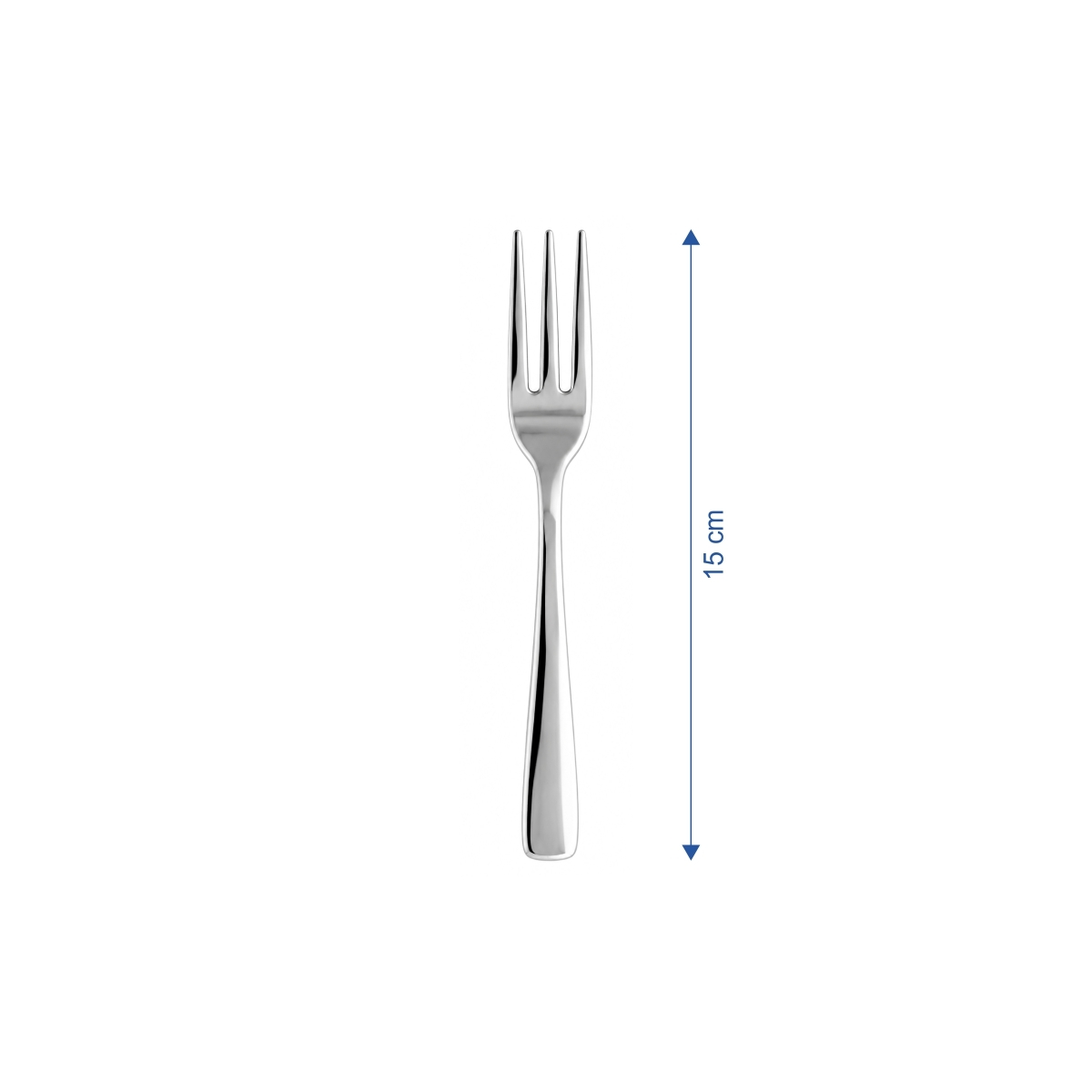 Furculiță elegantă pentru prăjituri Karina Eco, 15 cm, din oțel inoxidabil 18/0, în set de 12 bucăți.