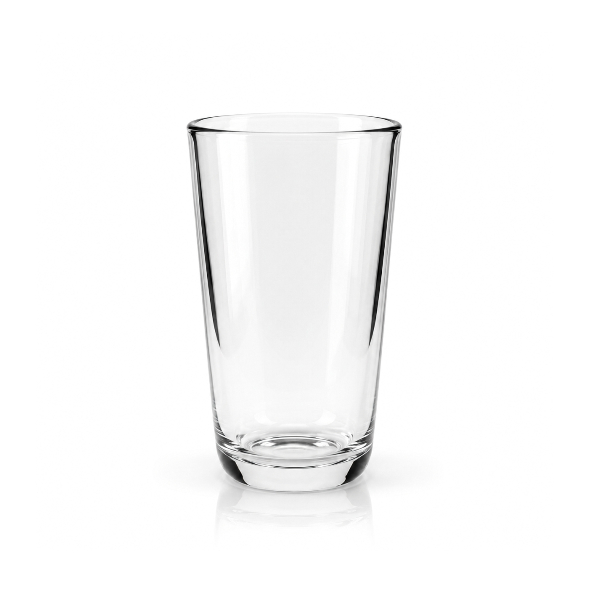 Pahar transparent din sticlă pentru limonadă 240 ml, formă conică, margine evazată, bază groasă.