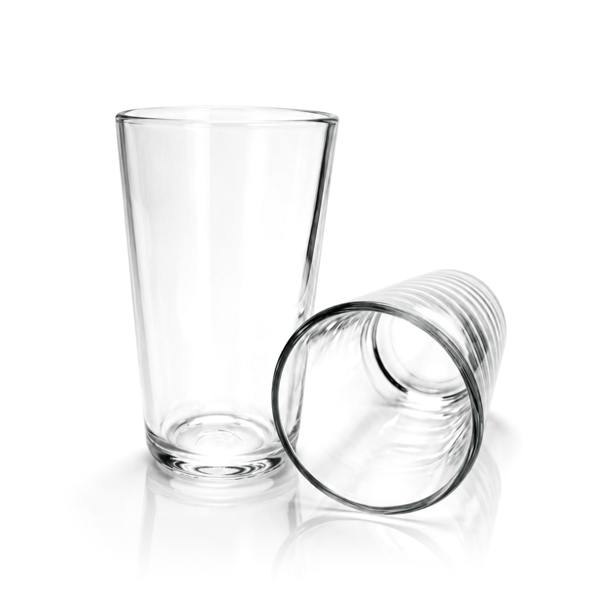 Pahar transparent din sticlă pentru limonadă 240 ml, formă conică, margine evazată, bază groasă.