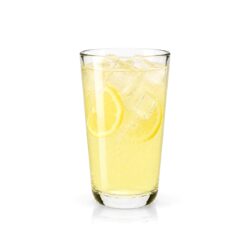 Pahar transparent din sticlă pentru limonadă 240 ml, formă conică, margine evazată, bază groasă.