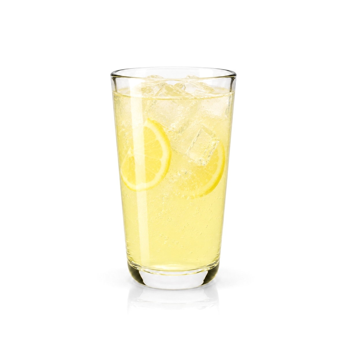 Pahar transparent din sticlă pentru limonadă 240 ml, formă conică, margine evazată, bază groasă.