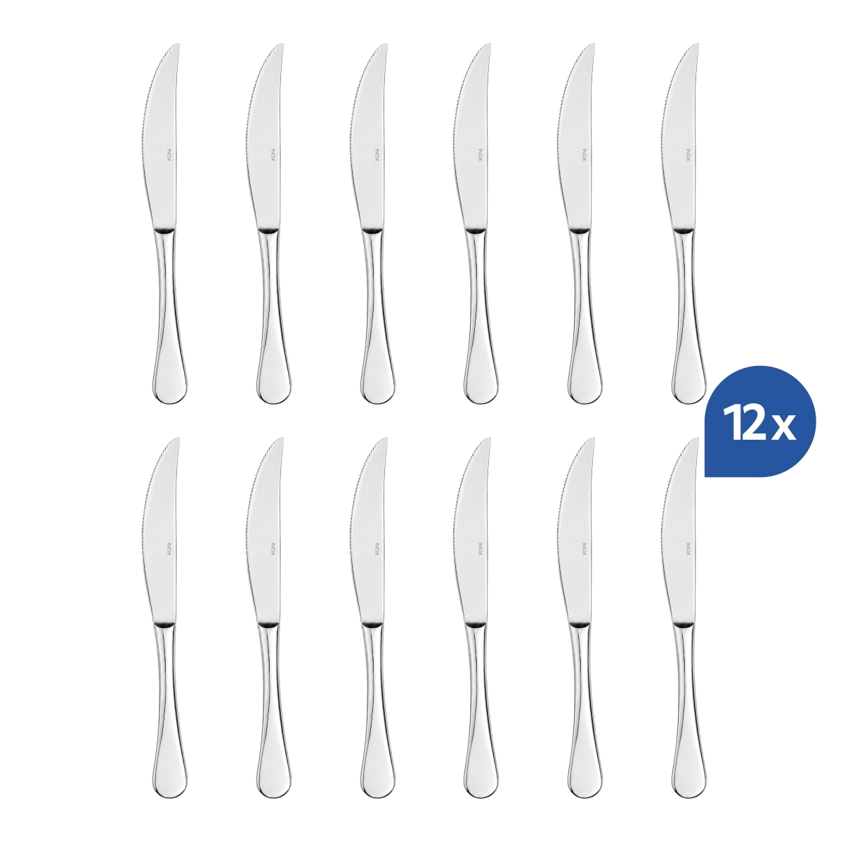 Cuțit pentru steak Sara, 23 cm, set 12 bucăți, din oțel inoxidabil 18/10.