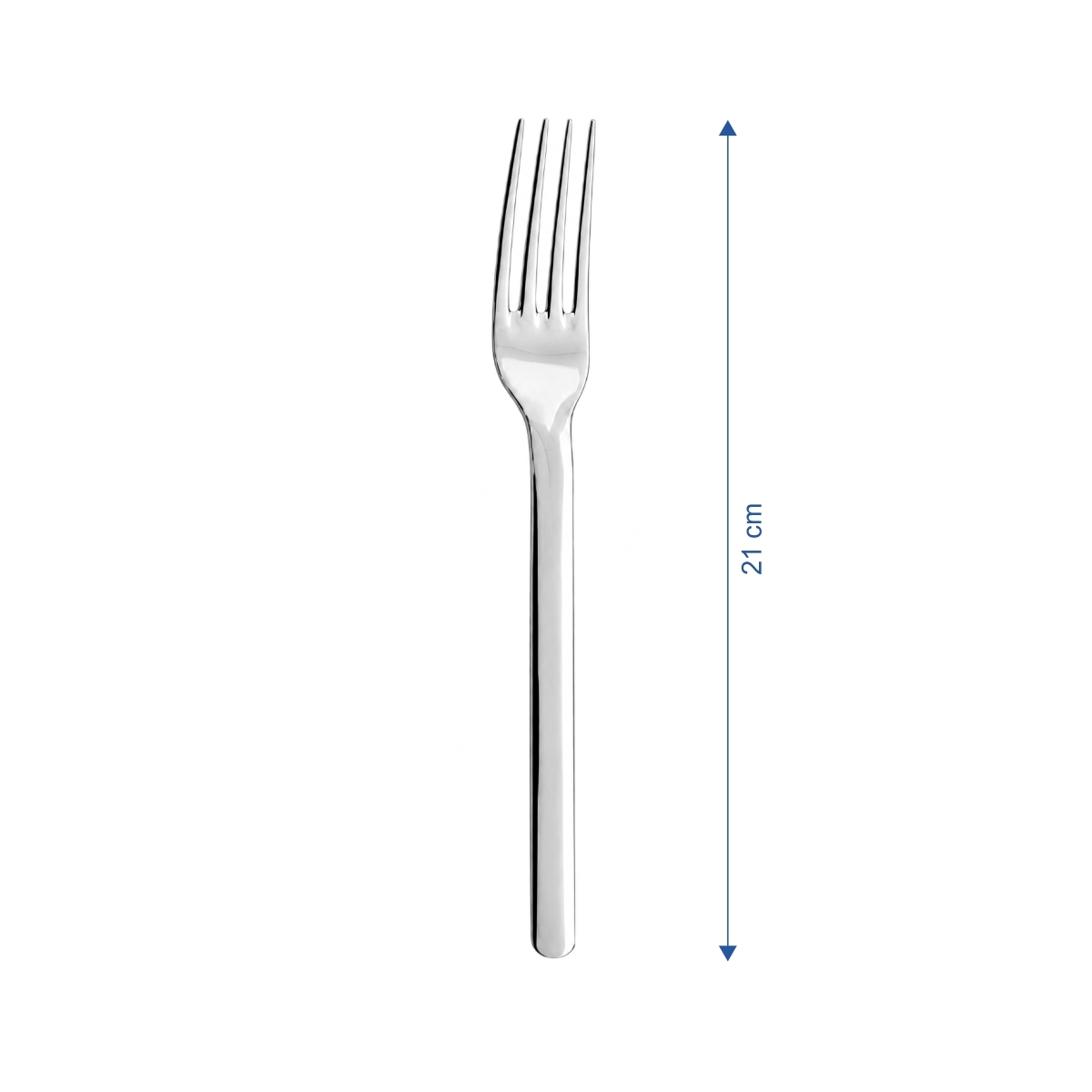 Furculiță de masă Chiara elegantă, 21 cm, cu finisaj lucios, din oțel inoxidabil 18/10. Set 12 bucăți.