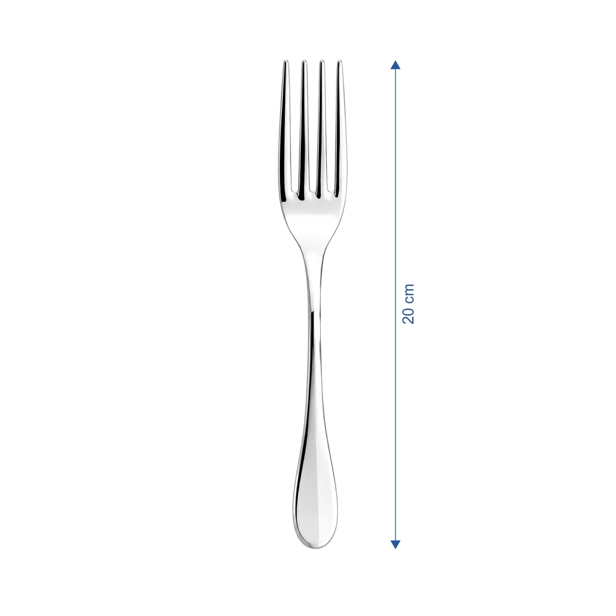 Furculiță de masă Ischia, 20 cm, din oțel inoxidabil 18/10, în set de 12 bucăți.