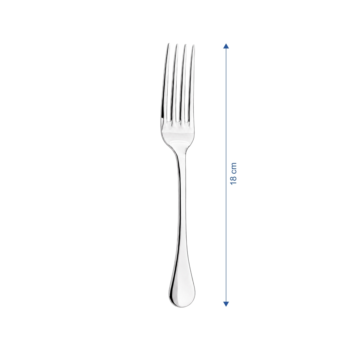 Furculiță de desert Sara elegantă, 18 cm, din oțel inoxidabil 18/10. Set 12 bucăți.