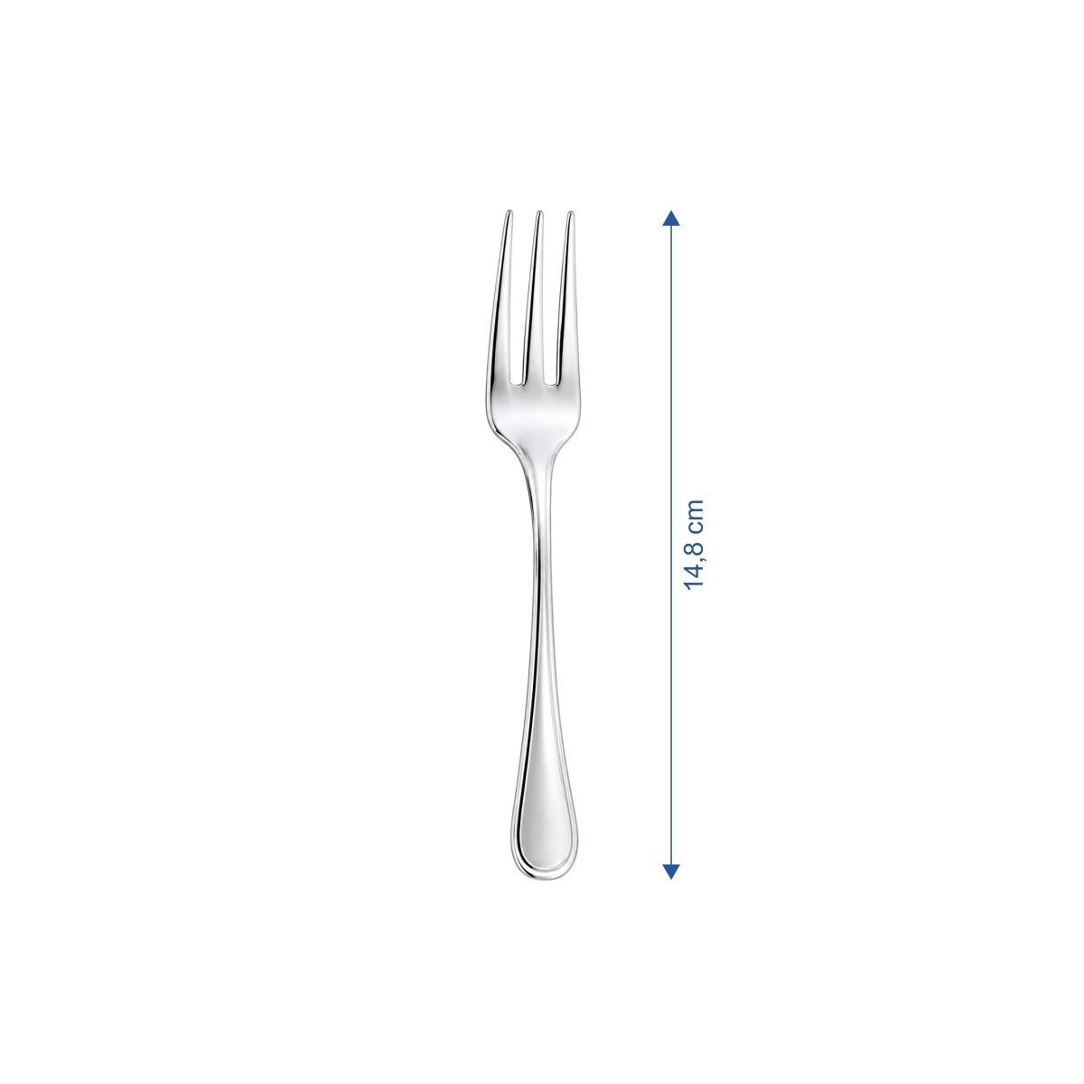 Furculiță pentru prăjituri Inglese, 14,8 cm, din oțel inoxidabil 18/0, în set de 12 bucăți.
