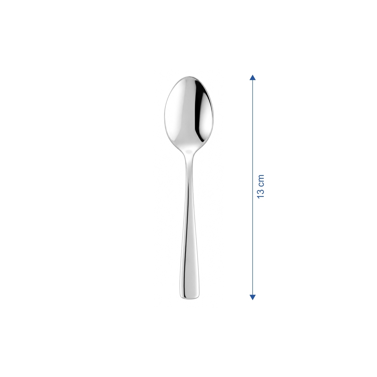 Linguriță de cafea Karina, 13 cm, din oțel inoxidabil 18/0. Set 12 bucăți.