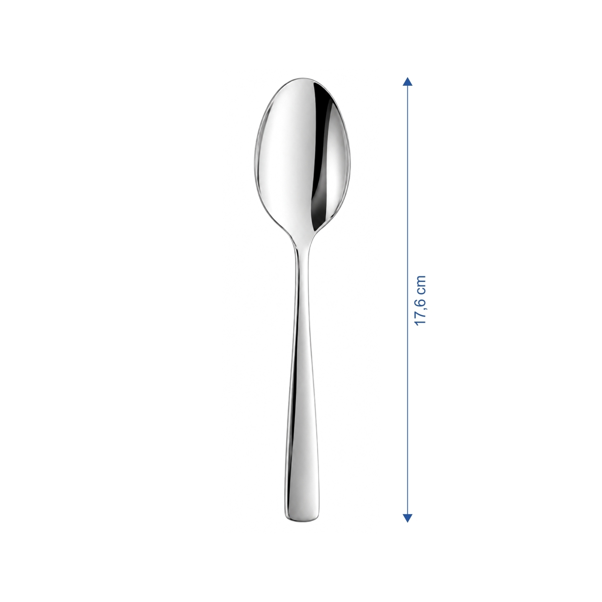 Linguriță de desert Karina elegantă, 17,6 cm, din oțel inoxidabil 18/0. În set de 12 bucăți.