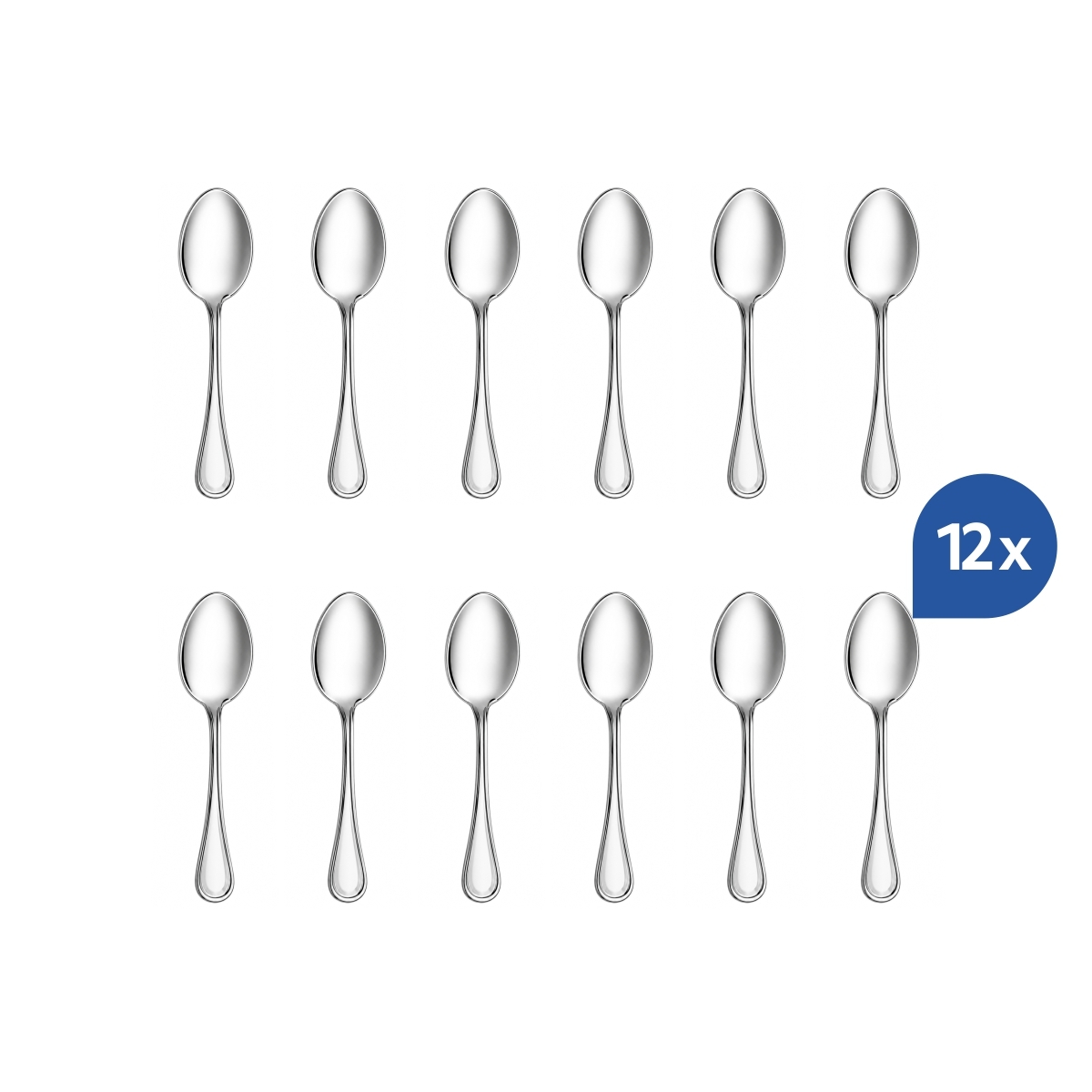 Linguriță moka Hotel elegantă, 10 cm, din oțel inoxidabil 18/10. Set 12 bucăți.