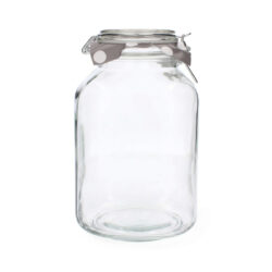 Borcan transparent din sticlă cu capac ermetic, 3 l.