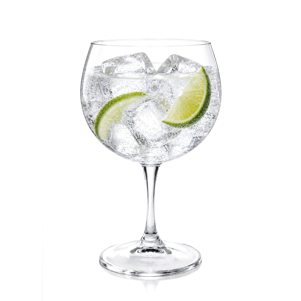 Pahar elegant tip balon Leona pentru Gin Tonic, din sticlă transparentă rezistentă.