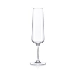 Pahar înalt, elegant, din sticlă transparentă, pentru șampanie, prosecco și vin spumant.