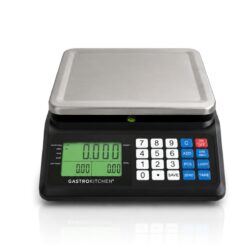 Cântar digital profesional negru Gastrokitchen, platformă oțel inoxidabil, rezistent la apă IP67, 0-30 kg.