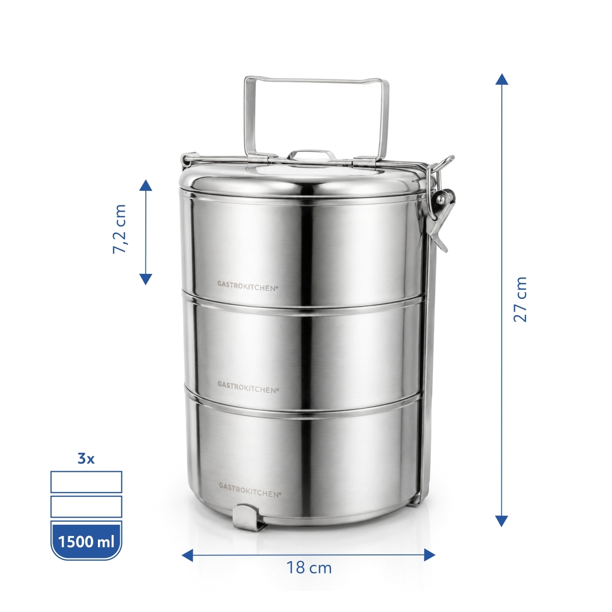gastrokitchen caserola etajata otel inoxidabil 3 niveluri 3x15 l (1)