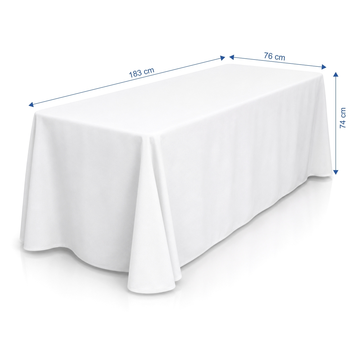 pentru mese catering dreptunghiulare 183 cm alba (3)