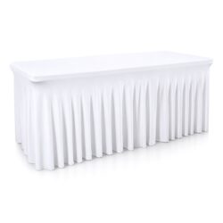 pentru mese catering dreptunghiulare 183 cm albă (5)