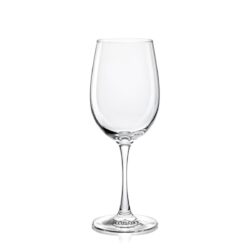 Pahar transparent din sticlă pentru vin alb, 350 ml, ideal pentru degustare.