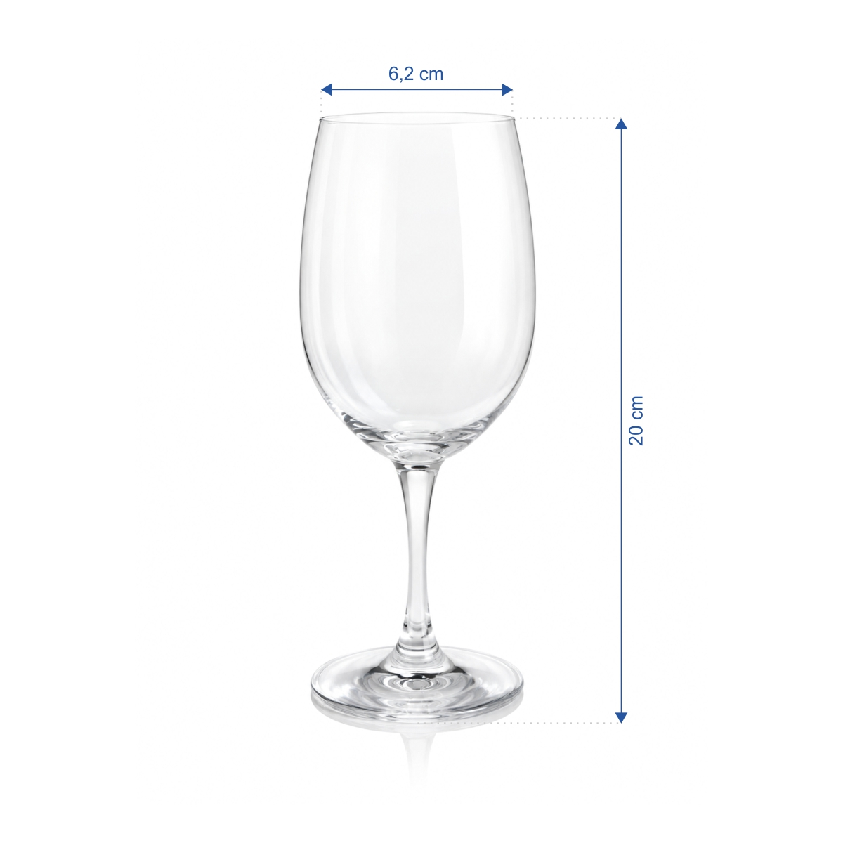 Pahar clasic pentru vin alb din sticlă transparentă, volum 345 ml.