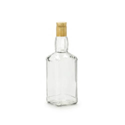 Sticlă pentru whisky cu formă pătrată și capacitate de 500 ml. Potrivită pentru whisky, băuturi distilate, lichioruri și alte băuturi.