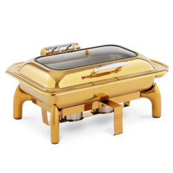 Chafing dish-ul - GN 1/1 - 9l | RCCD-RG06GS, cu un design atrăgător și elegant, îl veți folosi în orice hotel, restaurant sau bufet.