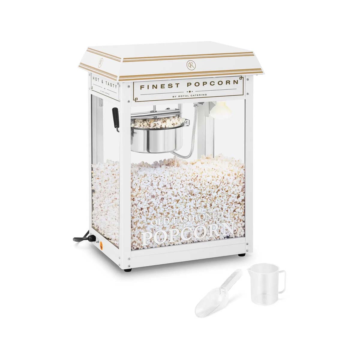 Mașină de popcorn alb-aurie 1600 W RCPS-WG1