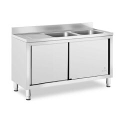 Dulap de bucătărie - 2 chiuvete - 500x400x300 mm | RC-IKS01 a fost conceput pentru spălarea, clătirea și dezinfectarea ustensilelor de bucătărie etc.
