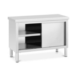 Dulap de lucru pentru bucătărie - 120 x 50 cm | RCAT-120/50-WT cu blat de lucru de 120 x 70 cm oferă suficient spațiu pentru prepararea alimentelor.