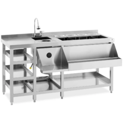 Masa frigorifică pentru bar - 4 recipiente GN 1/9 | Royal Catering are un design deosebit de bine gândit, cu toate cele necesare la îndemână.
