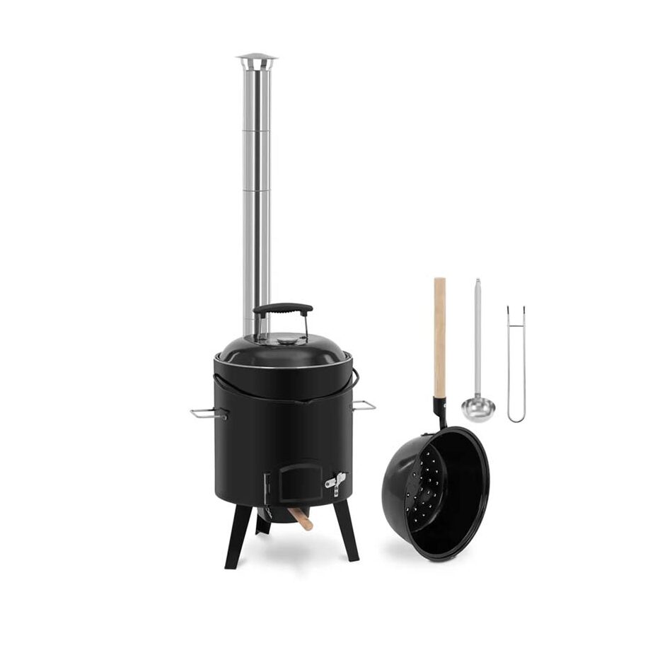 Setul de ceaun pentru gulaș - 14 L | RCGGK-01 este ideal pentru prepararea gulașului, supelor, castanelor coapte sau a altor preparate gustoase.