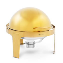 Chafing dish-ul - 6l - rotund - auriu | RCCD-R06G menține preparatele servite calde și, datorită designului auriu elegant, atrage atenția oaspeților.
