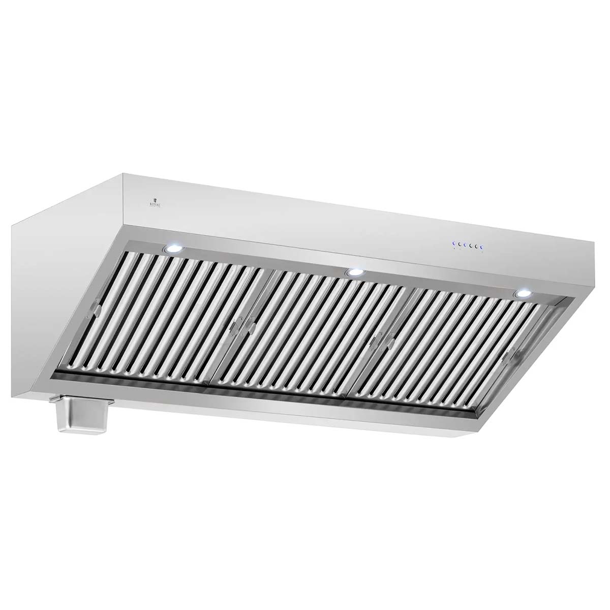 Hota de perete cu motor - 160 cm | RCGH-160, cu debit de aer de 1500 m³/h, se pretează de minune în restaurante, bufete, cantine etc.