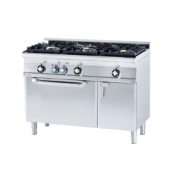 Aragaz combinat - 3 arzătoare - 1200x600x900 mm își găsește utilitatea în orice restaurant, cantină, hotel sau bufet.