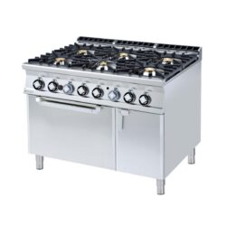 Aragaz combinat - 6 arzătoare - CF6-912GEV cu șase arzătoare, este destinat restaurantelor, cantinelor, bufetelor etc.