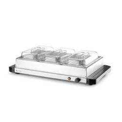 Încălzitor bufet - 657x381x161 mm - 400 W | Hendi 201749 este ideal pentru servirea elegantă și practică a preparatelor în hoteluri, restaurante etc.