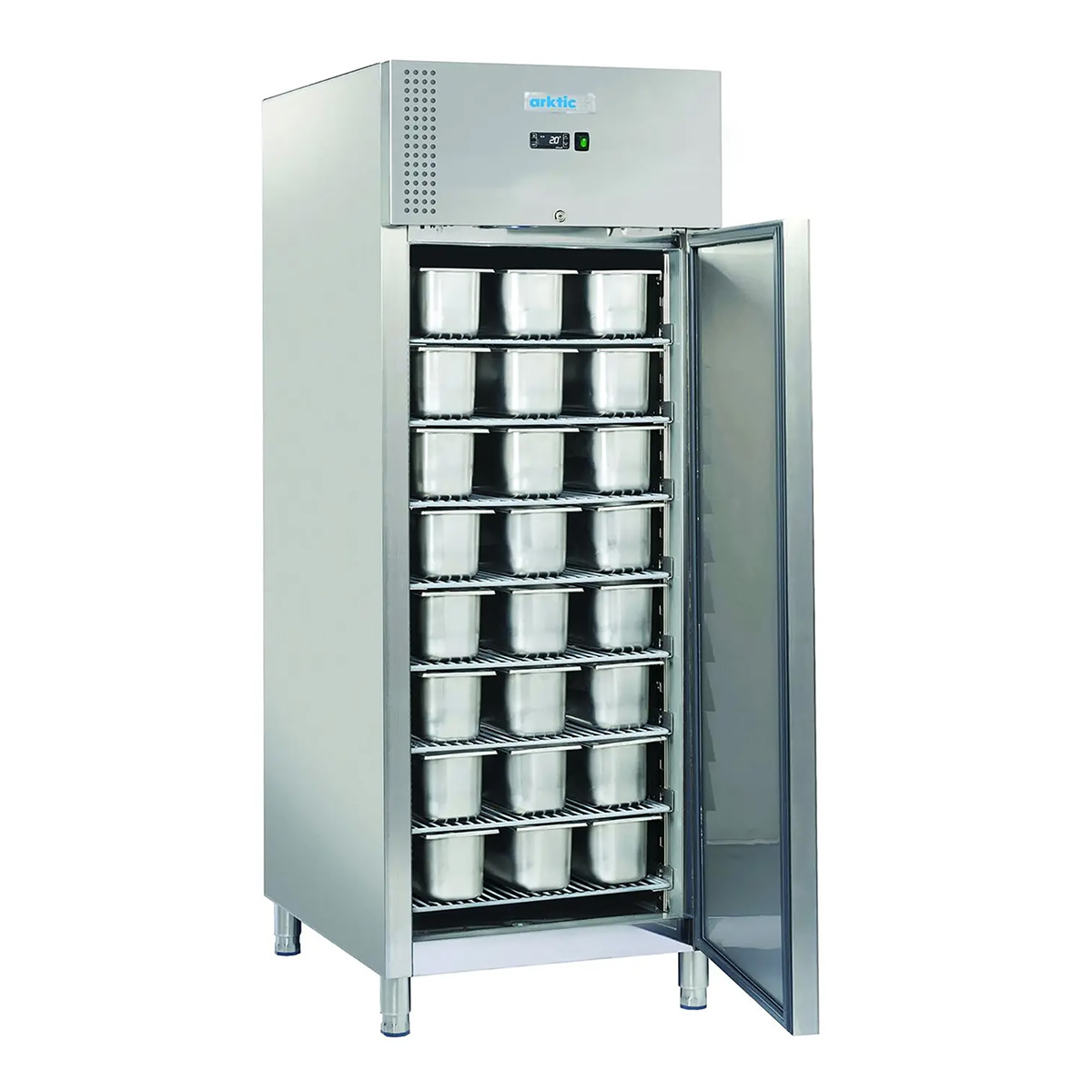 Congelator vertical profesional - 800 L | Arktic 236819 este soluția ideală pentru gelaterii, cofetării, restaurante și alte unități HoReCa.