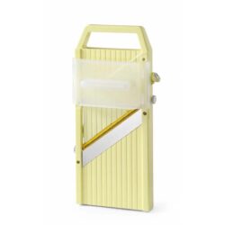 Mandolină Chiba - galbenă - 350x165 mm | 237946 este un instrument de calitate, perfect pentru tăierea legumelor mai mari, precum varza sau dovleceii.