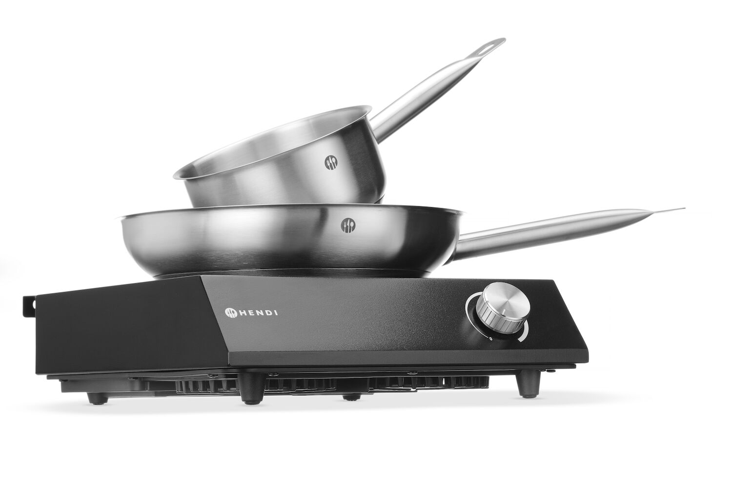 Set - Plită cu inducție - 230V/3500W - negru + oală + tigaie | Hendi 239889 - imagine 6
