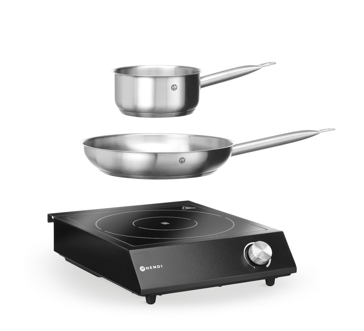 Set - Plită cu inducție - 230V/3500W - negru + oală + tigaie | Hendi 239889 - imagine 7