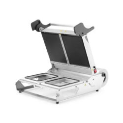 Aparat de termosigilare Dual Hendi, 1400 W, pentru sigilarea caserolelor de unică folosință.