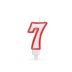 Lumânare cifră cu suport "7" 75mm [1 buc]