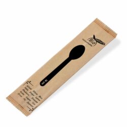 Lingură (din lemn) 16cm ambalată individual [100 buc]