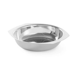 Bol pentru salată din inox, Ø 160 mm, cu mânere laterale.
