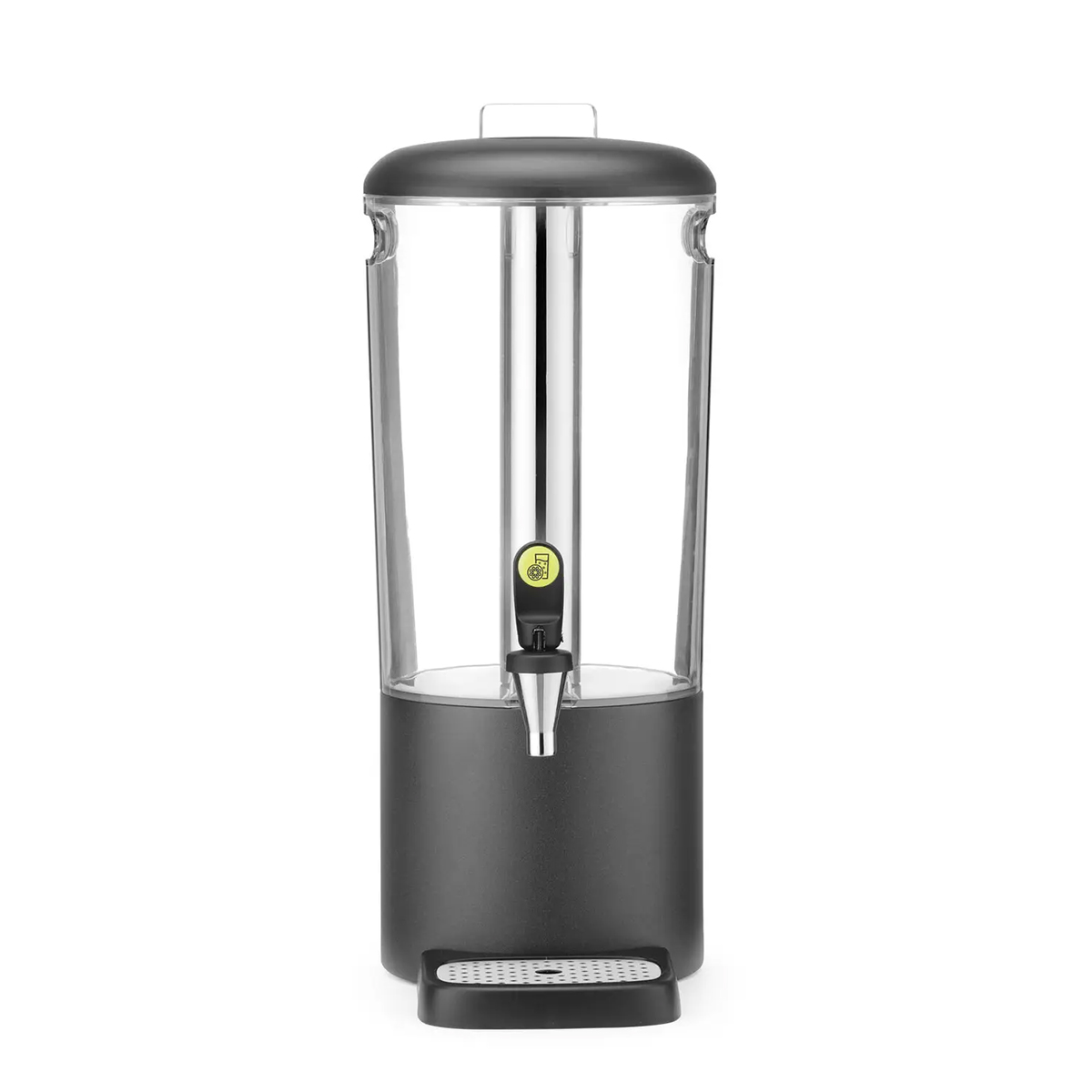 Dozator de băuturi UNIQ Hendi, 8 L, negru, cu robinet anti-picurare.